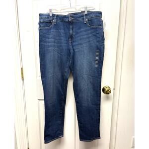 NWT Gap Jeans Classic Straight Stretch Denim Dark Wash Womens Size 18 34 Regular
